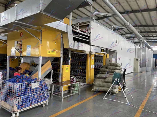 Linea di produzione di macchine per immersione di guanti rivestiti in PU